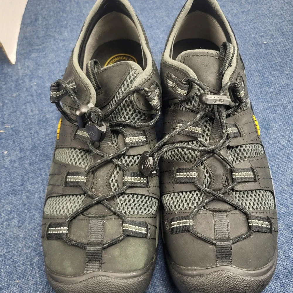 Keen Utility Atlanta Cool II steel toe Mens work shoes 10.5 EE Wide Black Raven